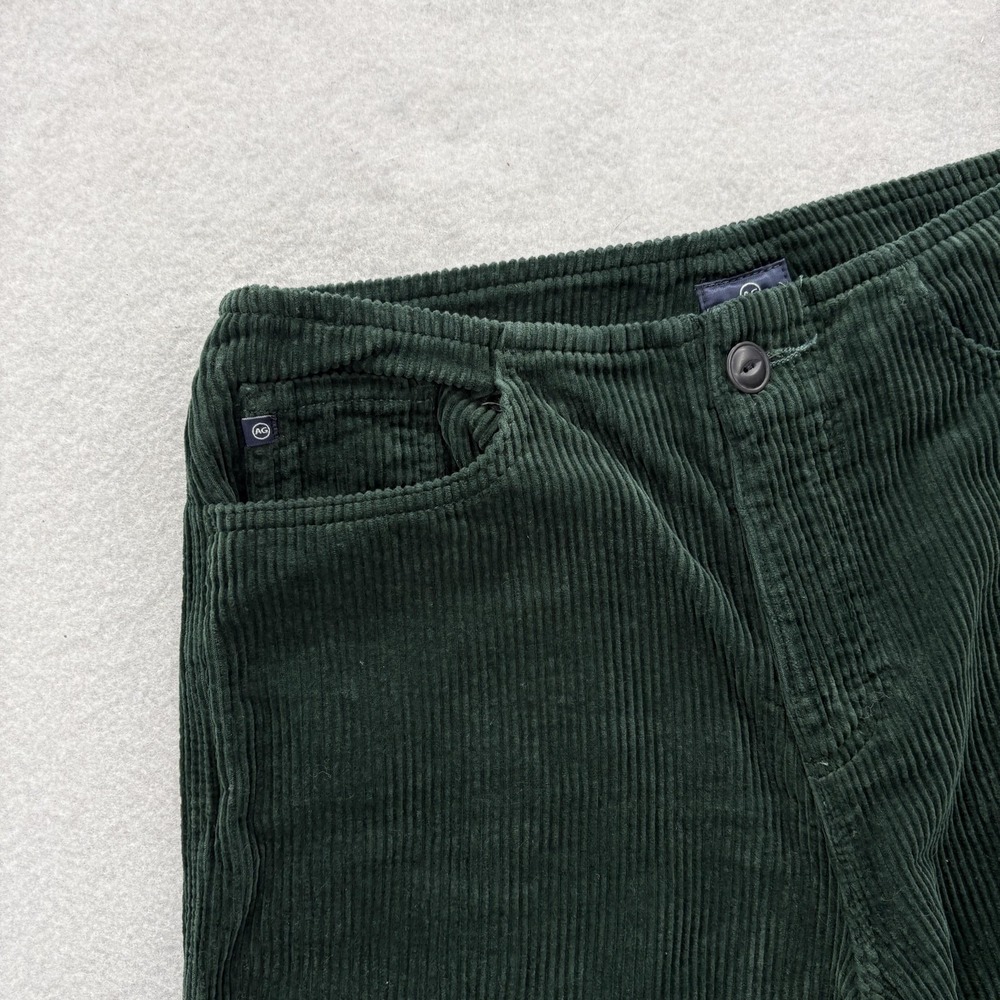 Adriano Goldschmied Etta Wide Leg Cropped Corduroy Pants Womens 26 Green Baggy - Picture 3 of 14
